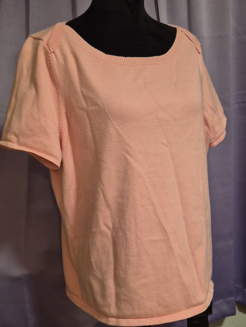 Talbots Light Blush Short Sleeve Knit Top